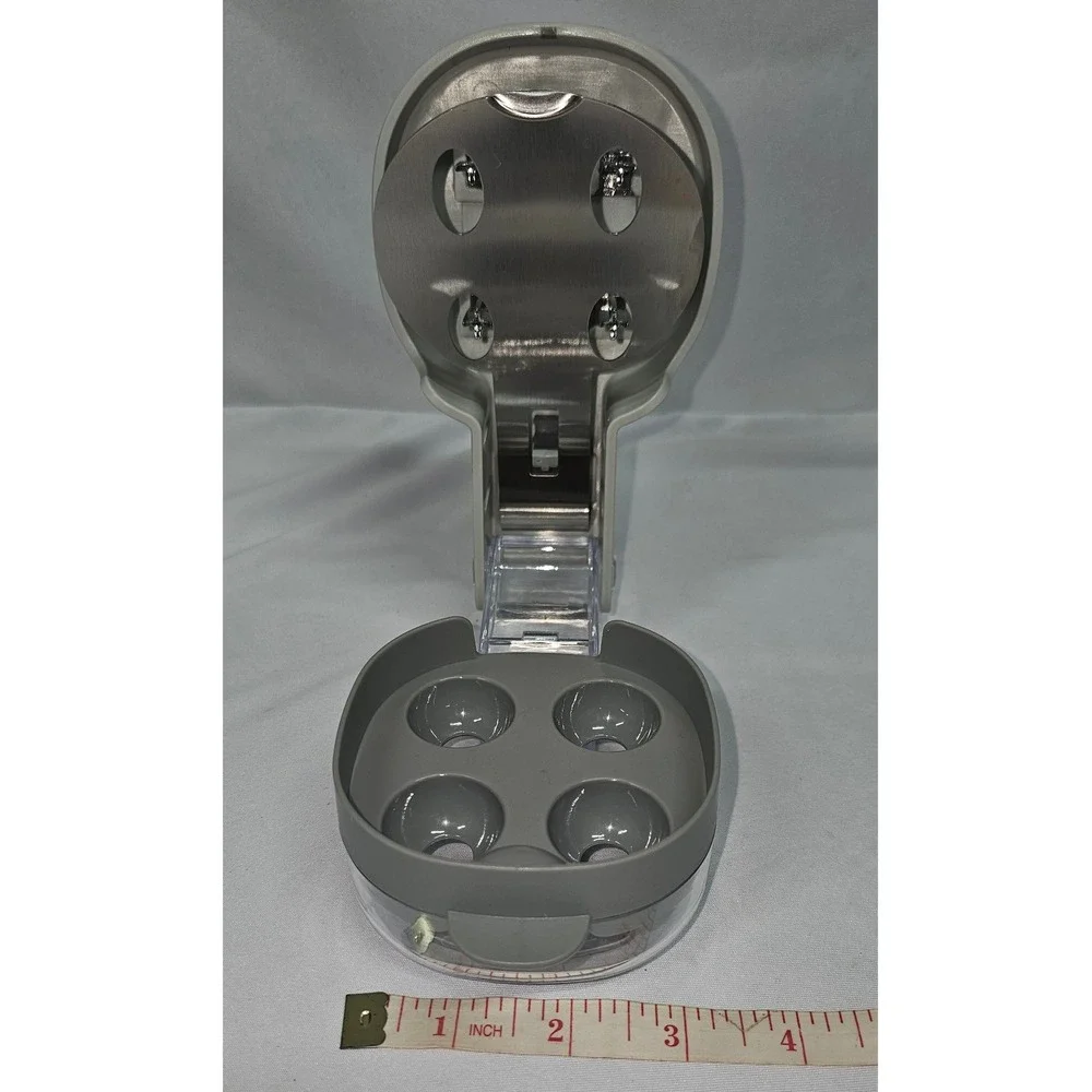 Pampered Chef Close & Cut Set and Garlic Slicer Gray White‎ Kitchen Tool Bundle